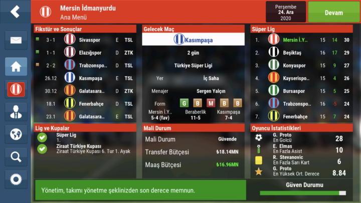 football manager mobile